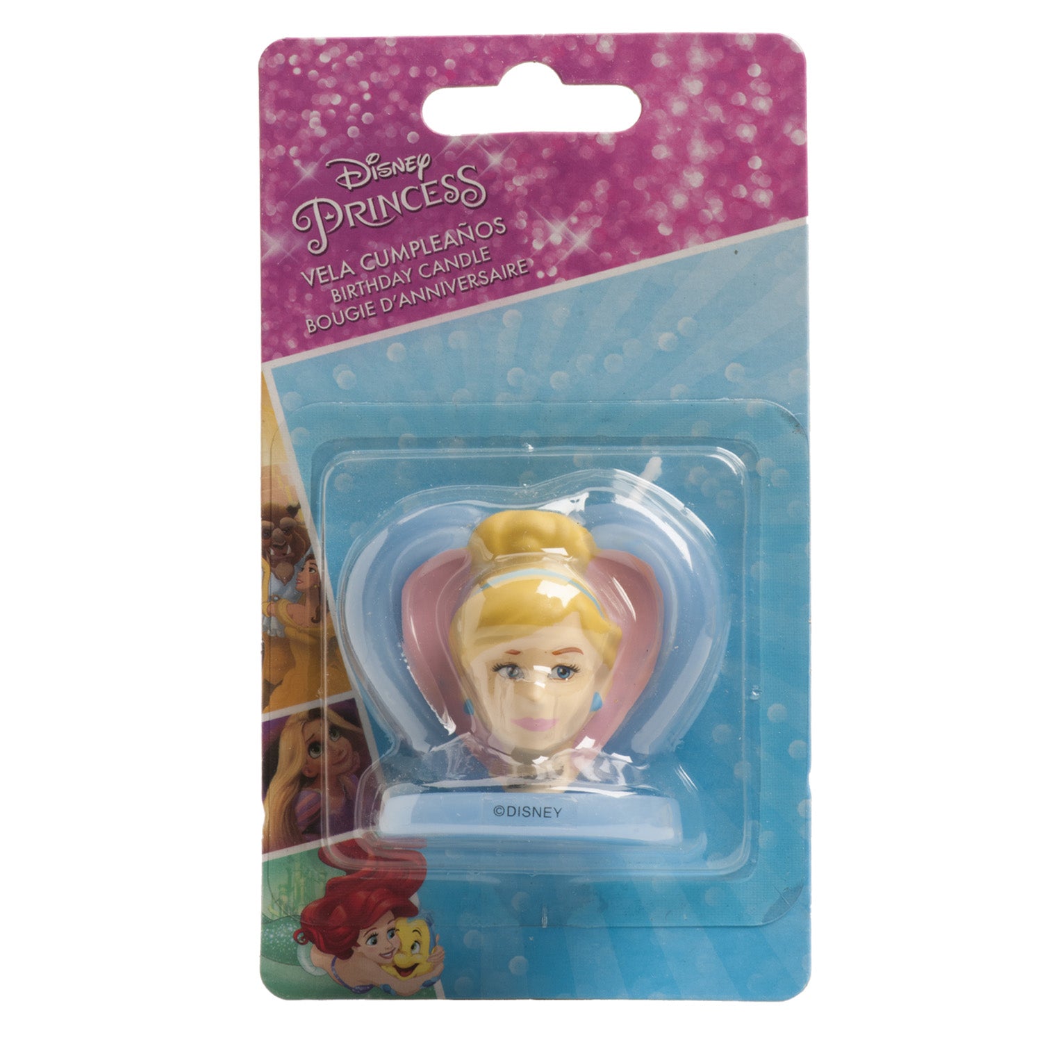 DISPLAY 8 VELAS 3D CENICIENTA 5,5CM