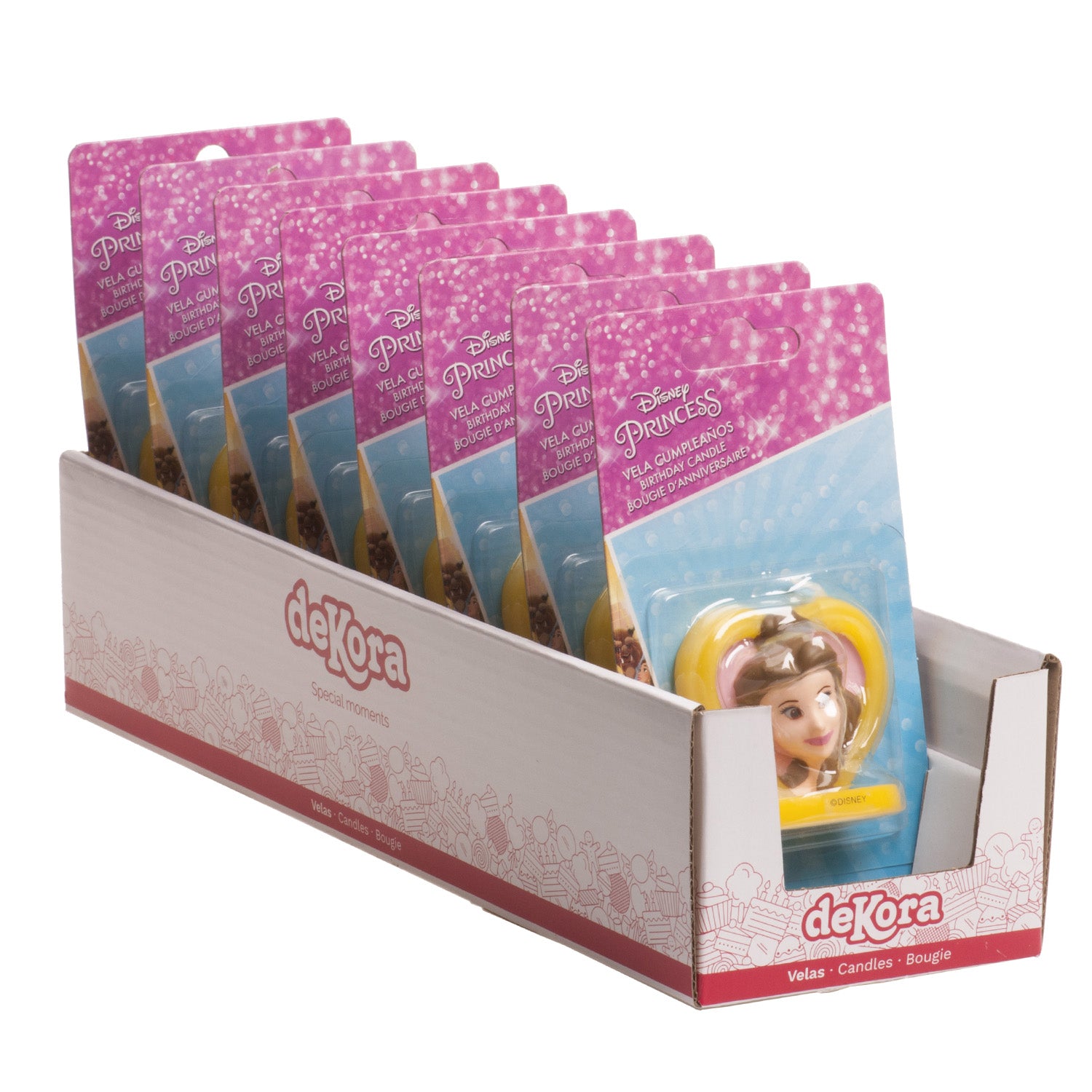 DISPLAY 8 VELAS 3D BELLA 5,5CM