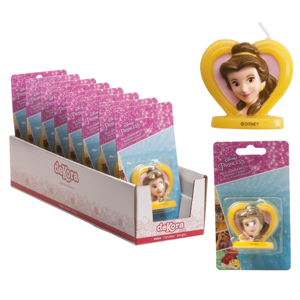 DISPLAY 8 VELAS 3D BELLA 5,5CM