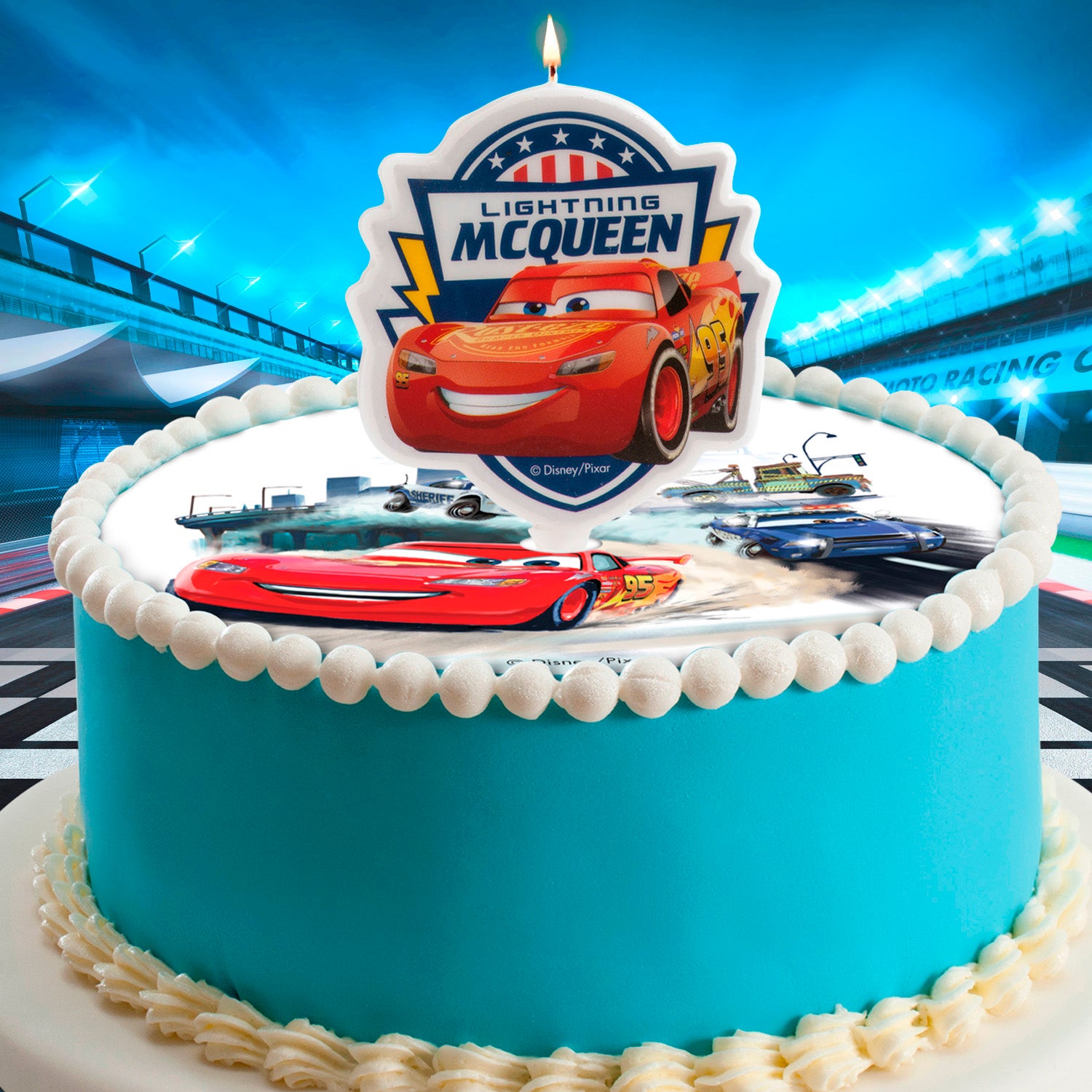 DISPLAY 12 VELAS 2D CARS 7,5CM