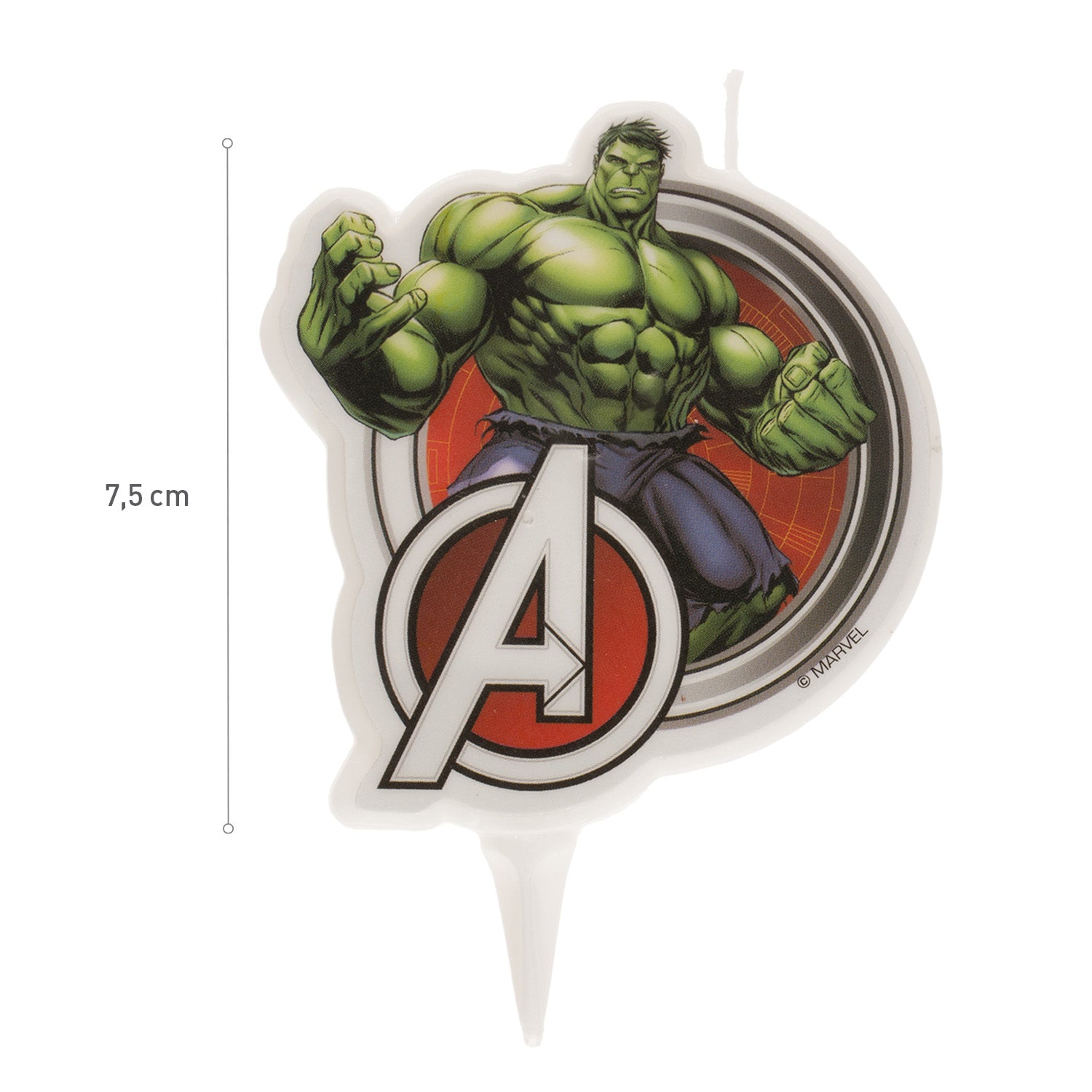 DISPLAY 12 VELAS 2D HULK 7.5CM