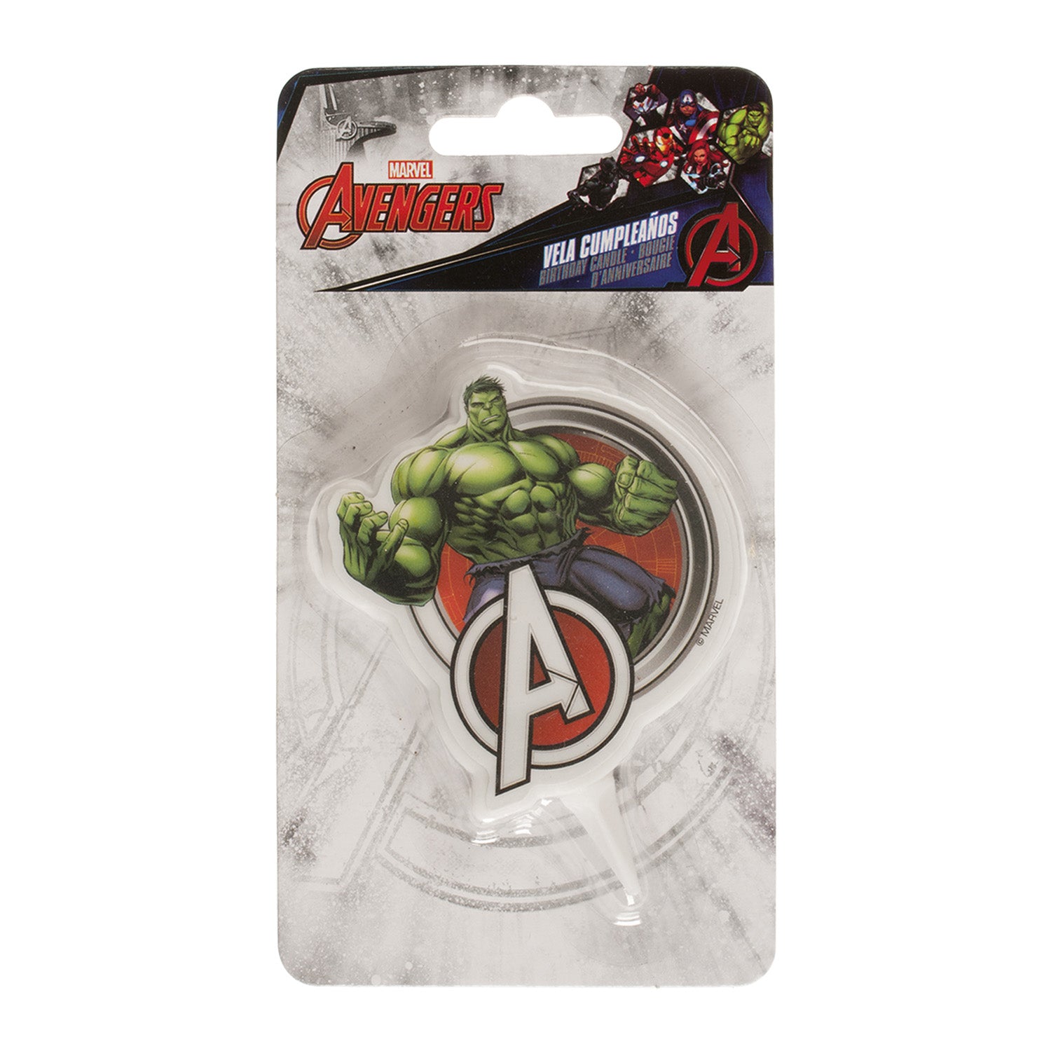 DISPLAY 12 VELAS 2D HULK 7.5CM