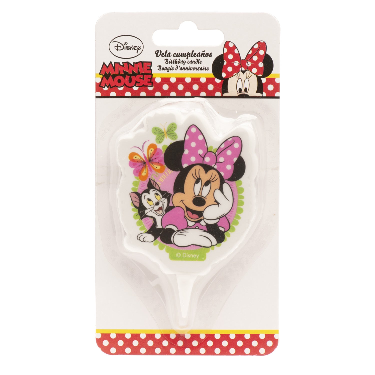 VELA CUMPLEAÑOS 2D MINNIE MOUSE 7,5CM*