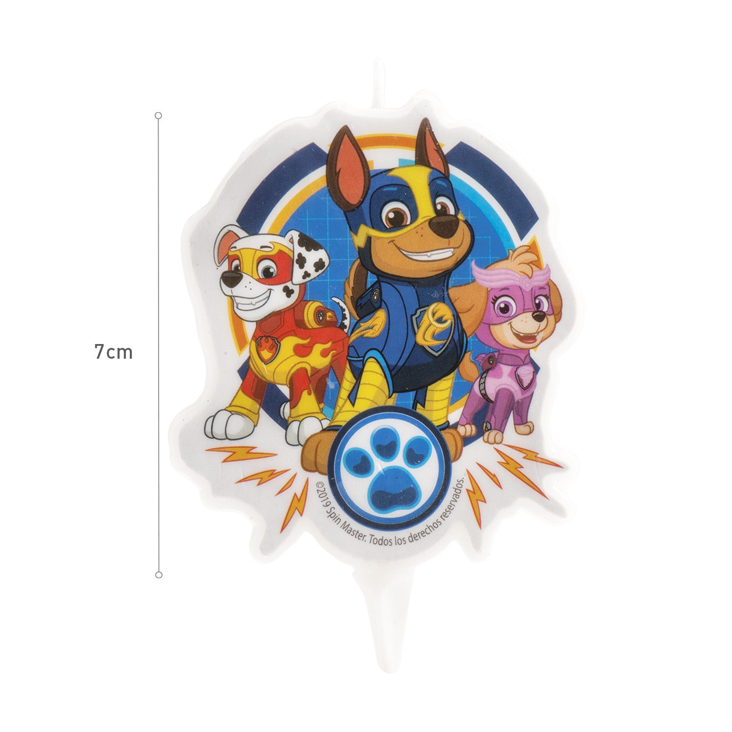 DISPLAY 12 VELAS 2D PAW PATROL 7CM*