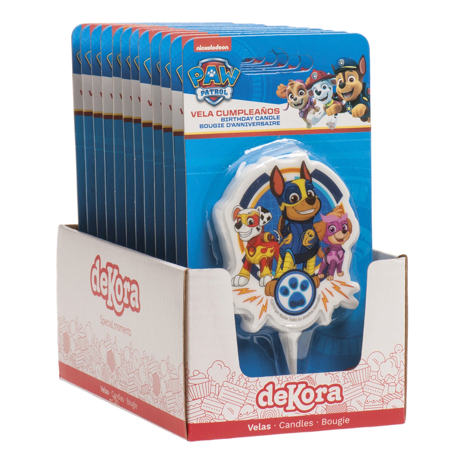 DISPLAY 12 VELAS 2D PAW PATROL 7CM*