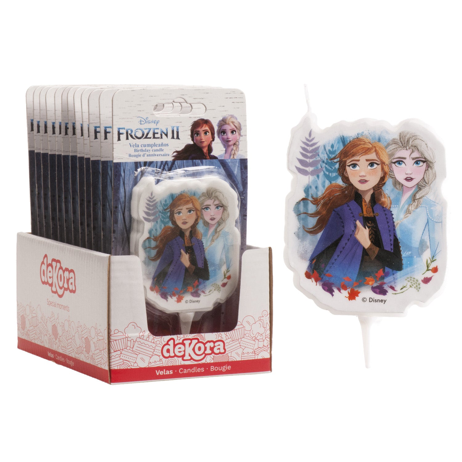 VELA CUMPLEAÑOS 2D FROZEN II 7,5CM*