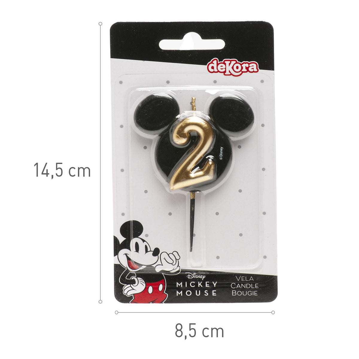 MICKEY MOUSE EARS BIRTHDAY CANDLE 8.5 CM | Nº2