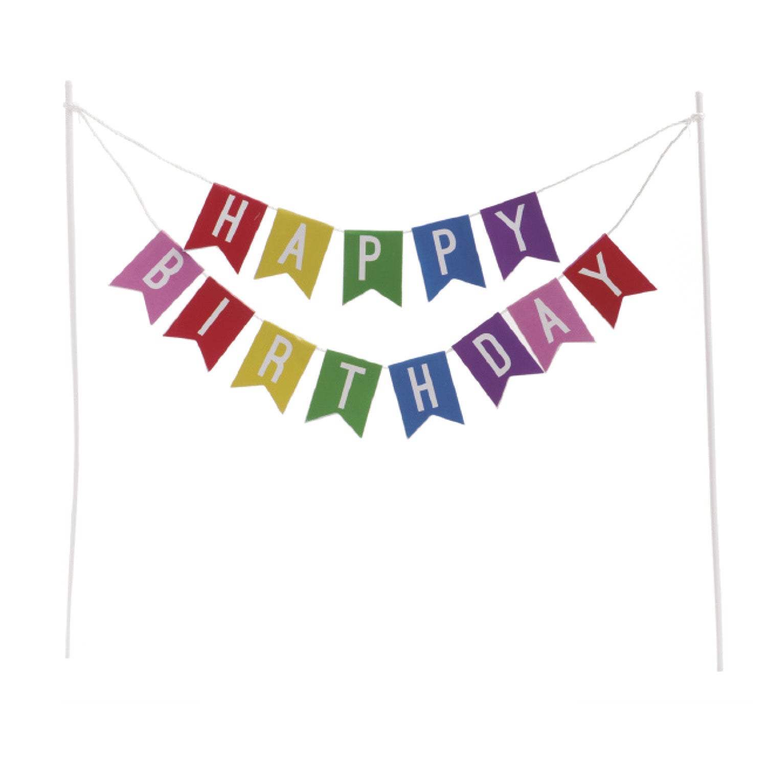 CAKE TOPPER BANDERAS HAPPY BIRTHDAY