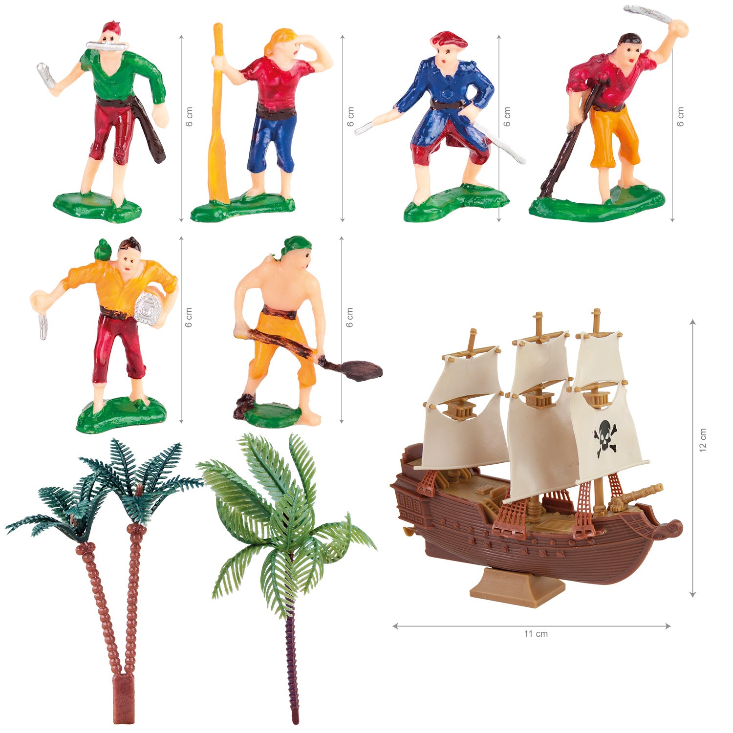 KIT PIRATAS CON BARCO PLASTICO
