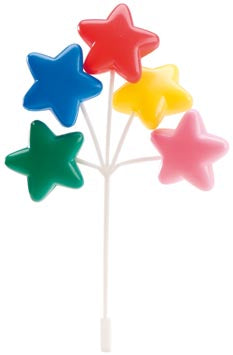 GLOBOS DE PLASTICO ESTRELLA 17CM