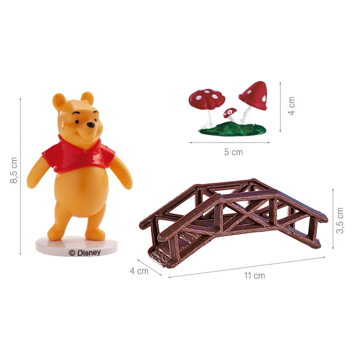 KIT PVC RETAIL WINNIE THE POOH PARA DECORAR TARTAS