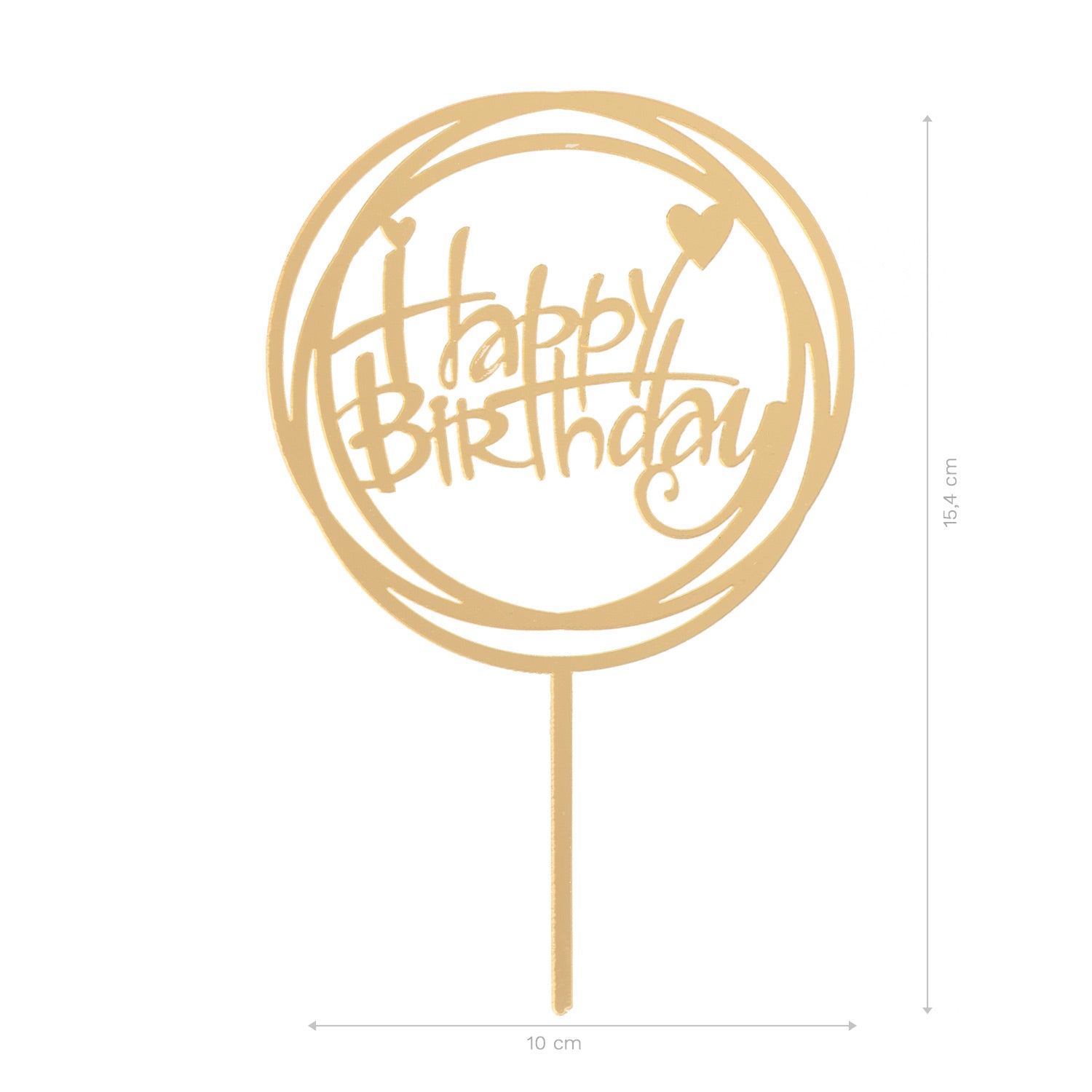 CAKE TOPPER HAPPY BIRTHDAY 15,4X10CM