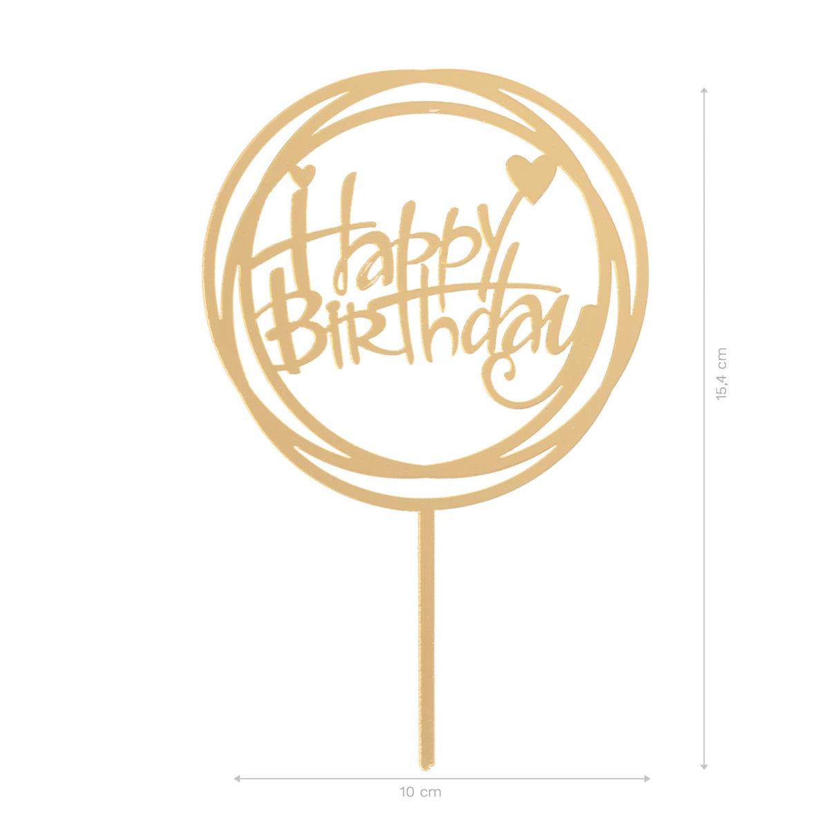 CAKE TOPPER HAPPY BIRTHDAY 15,4X10CM