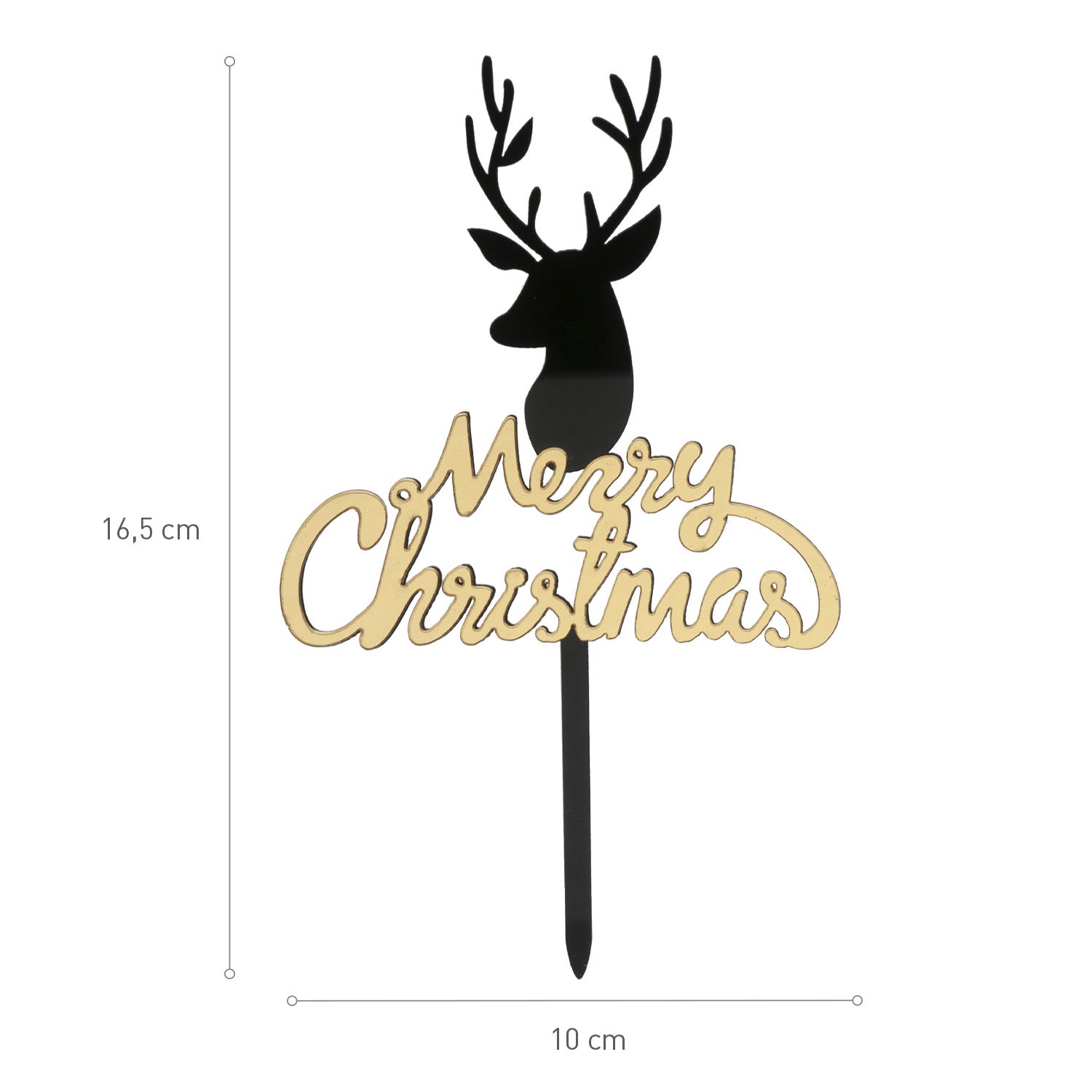 CAKE TOPPER MERRY CHRISTMAS 16,5X10CM