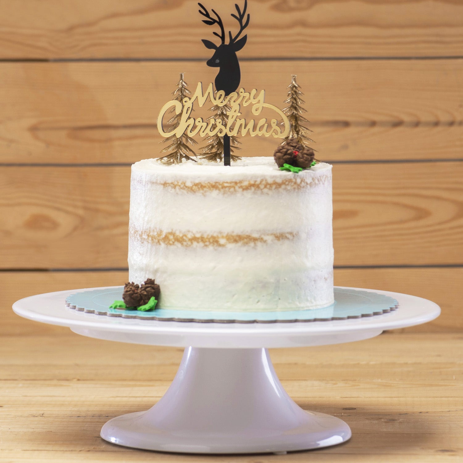 CAKE TOPPER MERRY CHRISTMAS 16,5X10CM