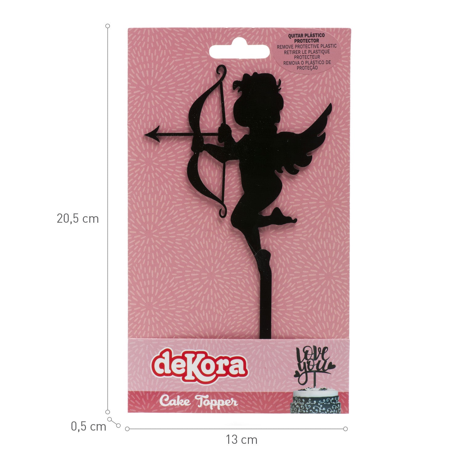CAKE TOPPER CUPIDO 16X10CM