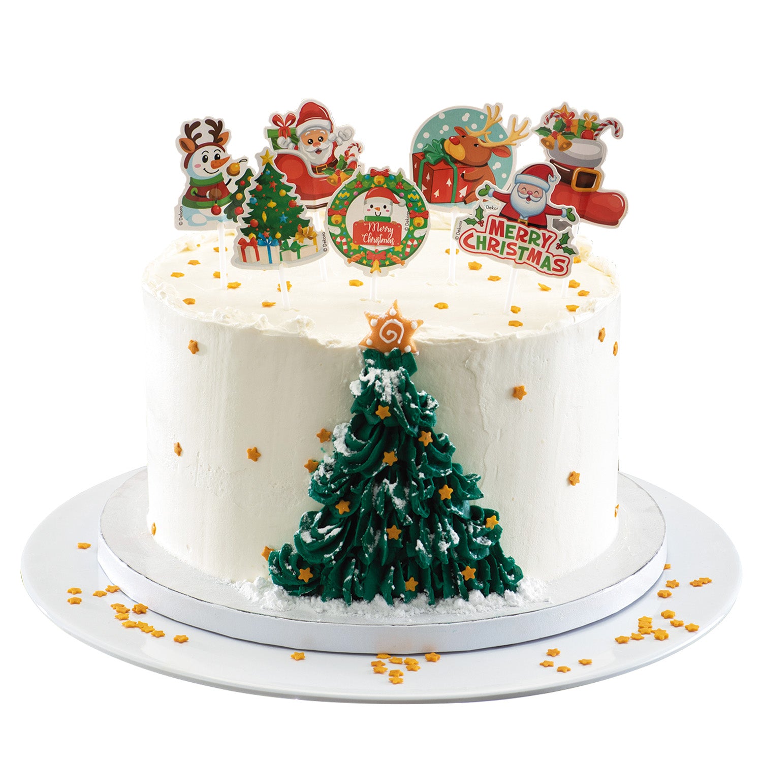 CHRISTMAS CAKE TOPPERS 8 DESINGS  9X6CM