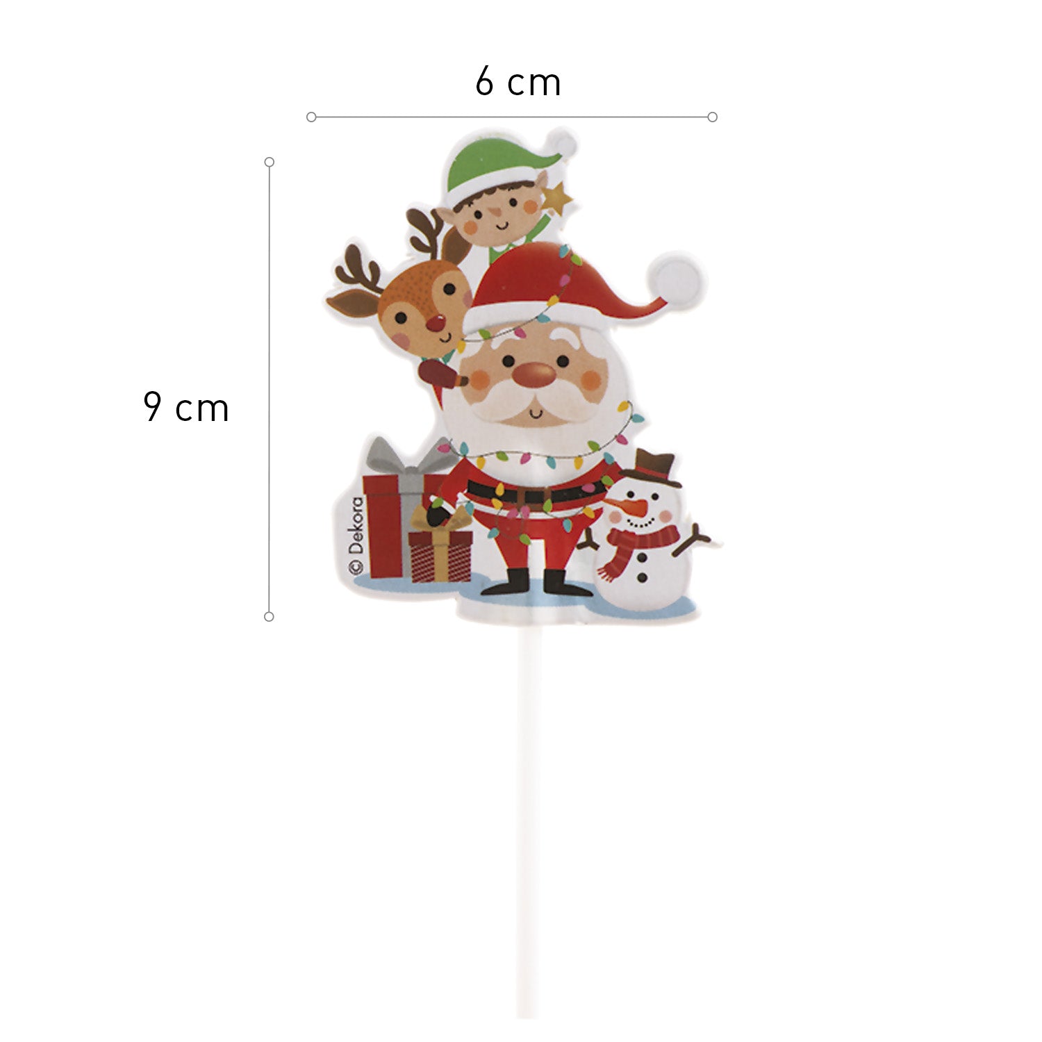CHRISTMAS CAKE TOPPERS 8 DESINGS  9X6CM