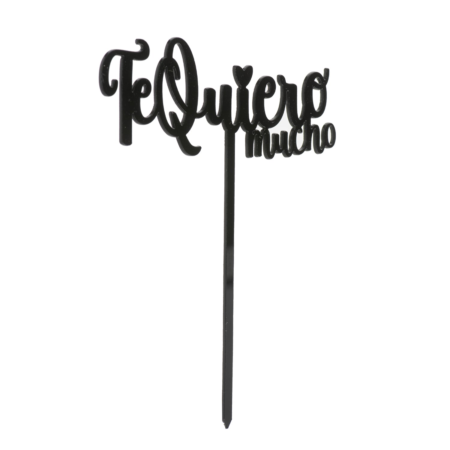 CAKE TOPPER NEGRO TE QUIERO MUCHO 12X15CM
