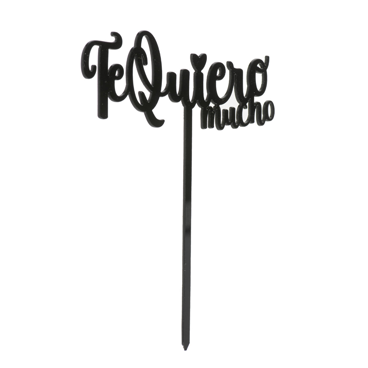 CAKE TOPPER NEGRO TE QUIERO MUCHO 12X15CM