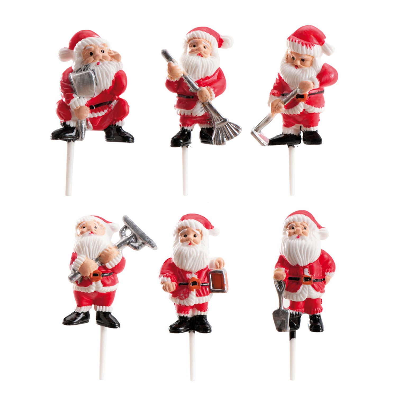 SANTA CLAUS 6 MODELOS PLASTICO SURTIDOS 4CM 72 UDS