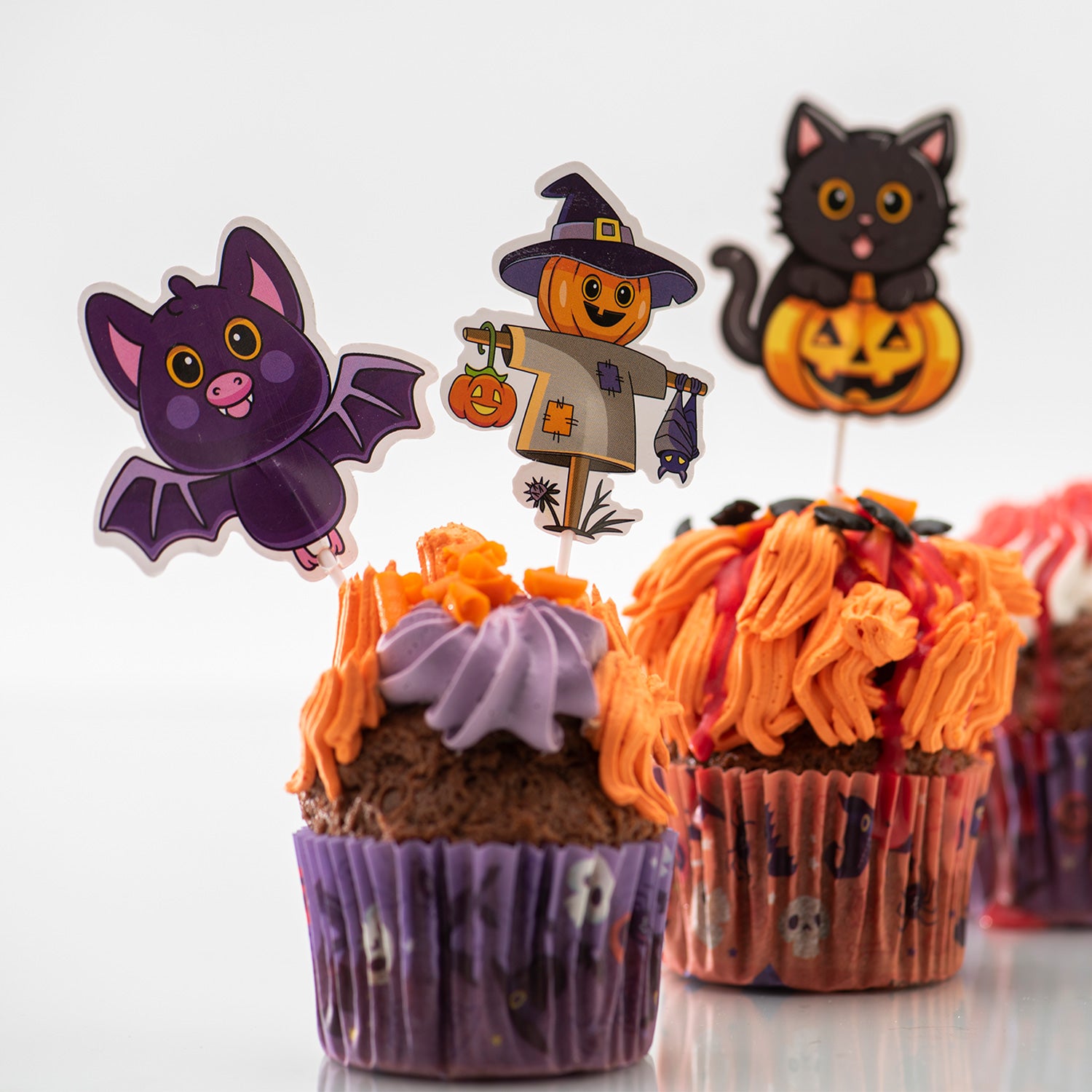 CAKE TOPPER PAPEL SURTIDO  HALLOWEEN 16 UNIDADES