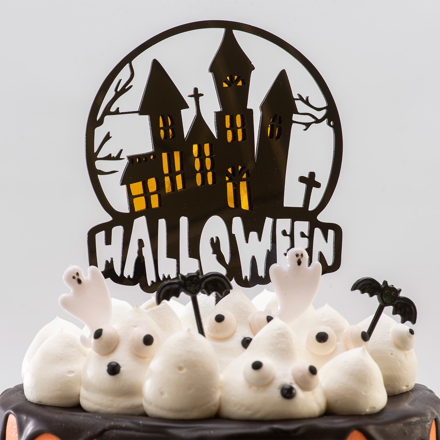 CAKE TOPPER HALLOWEEN CASA ENCANTADA 2 COLORES 15,5X9,5CM