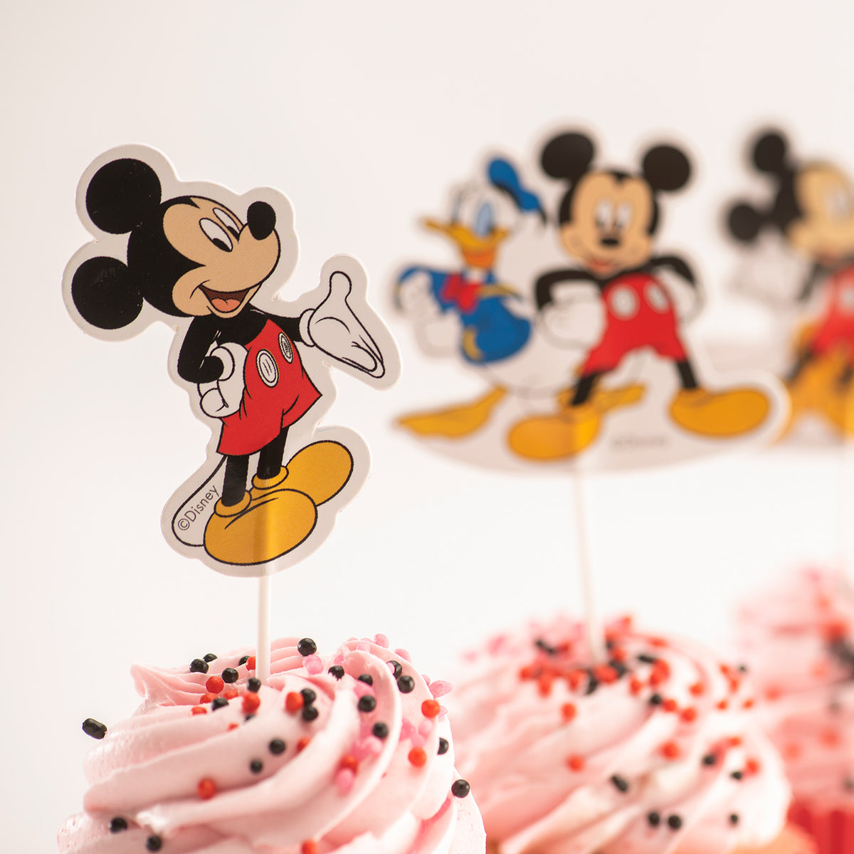 CAKE TOPPERS PAPEL MICKEY MOUSE 6 MODELOS 30 UNIDADES