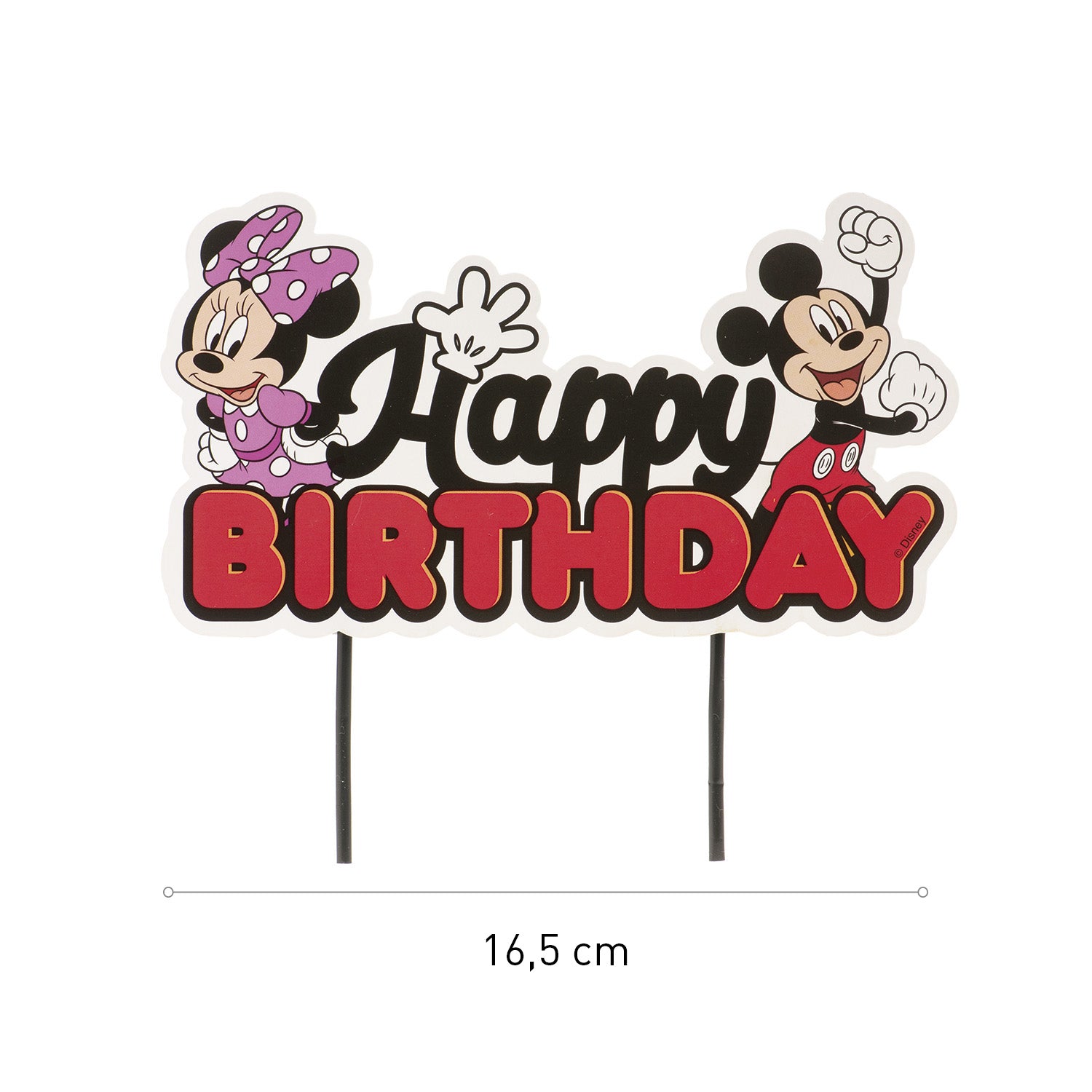 CAKE TOPPER PAPEL MICKEY & MINNIE 17.5X15CM