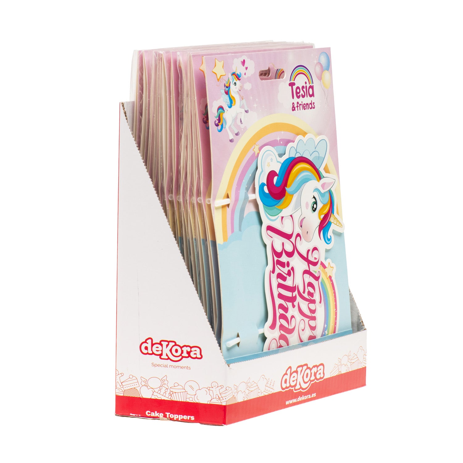 CAKE TOPPER PAPEL UNICORNIO 17.5X15CM