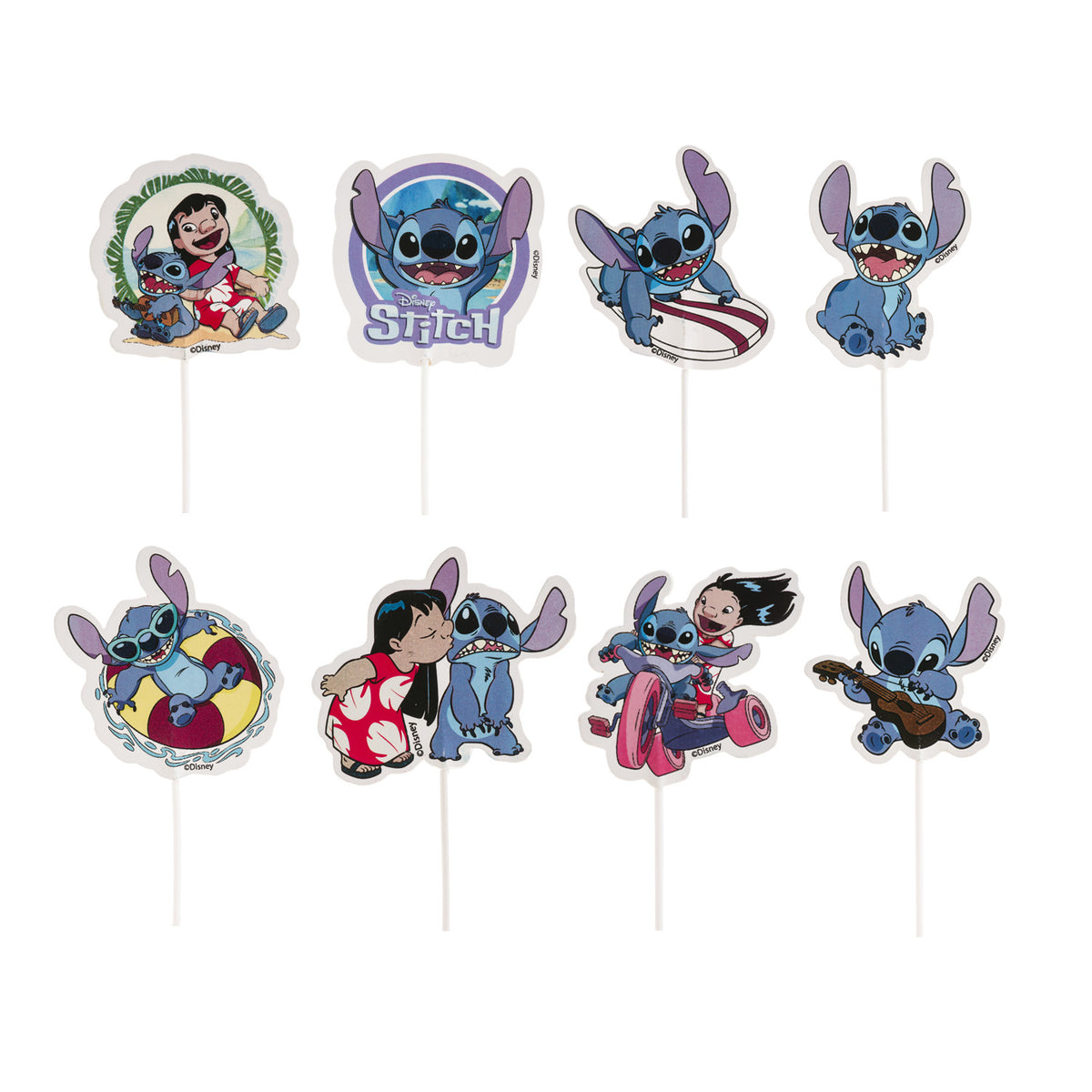 CAKE TOPPERS PAPEL STITCH 16 UNIDADES