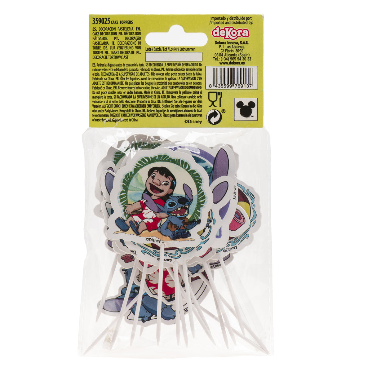 CAKE TOPPERS PAPEL STITCH 16 UNIDADES
