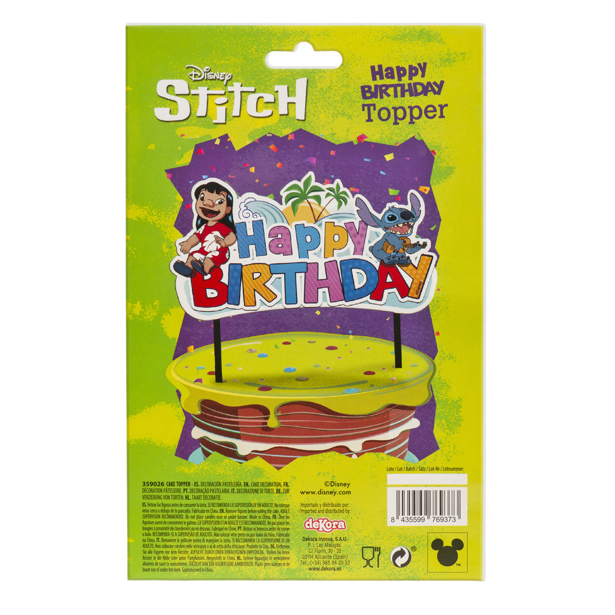 CAKE TOPPERS PAPEL STITCH 17,5CM