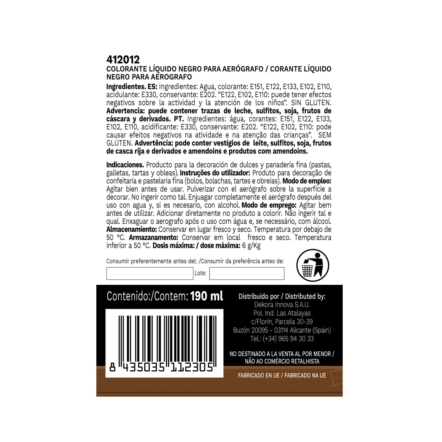 COLORANTE NEGRO AEROGRAFO