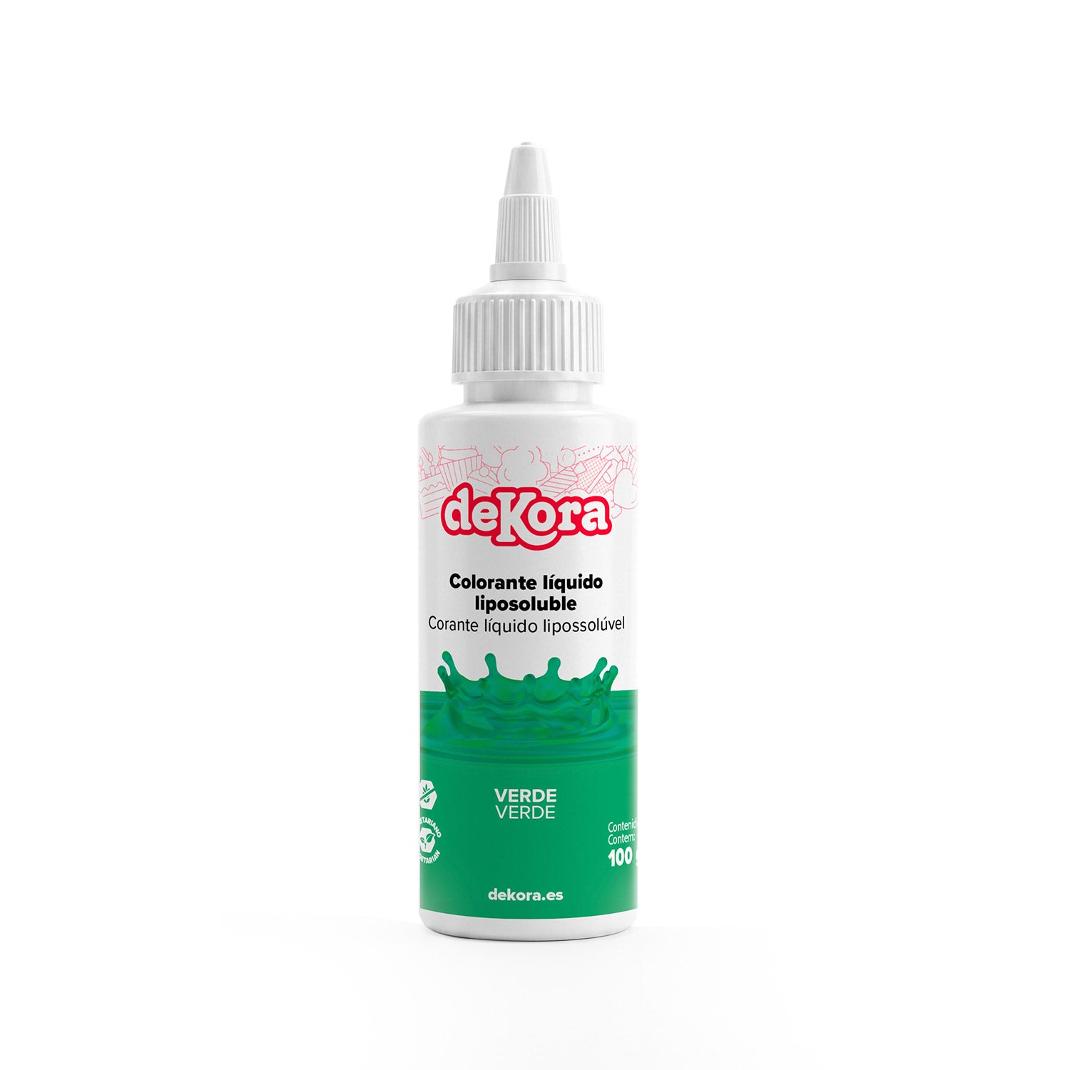 COLORANTE ALIMENTARIO LÍQUIDO LIPOSOLUBLE VERDE 100 GR