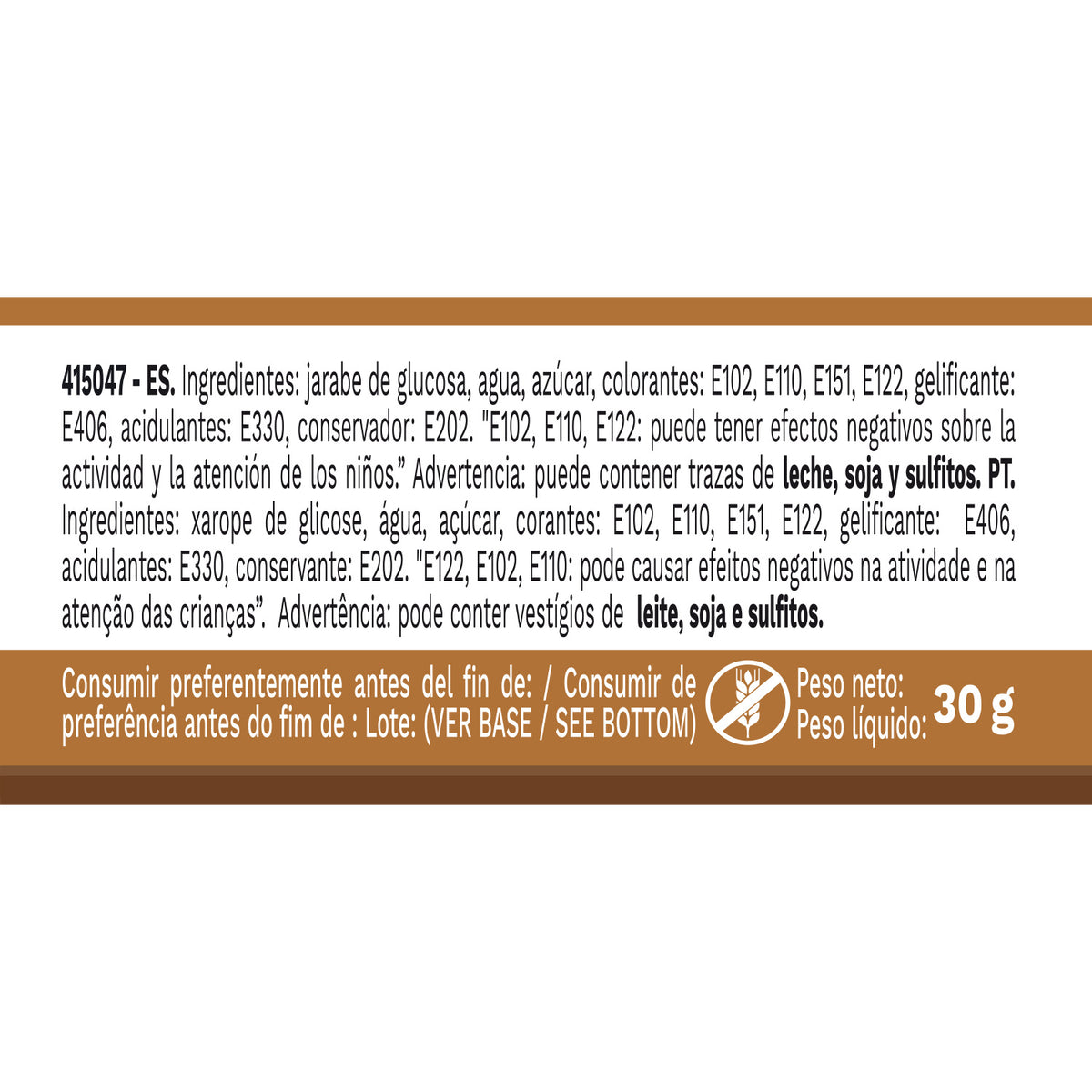 6 COLORANTES EN GEL HIDROSOLUBLE MARRON 30G