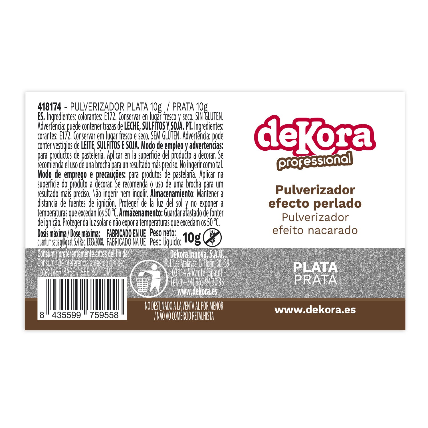 PULVERIZADOR PLATA EFECTO PERLADO