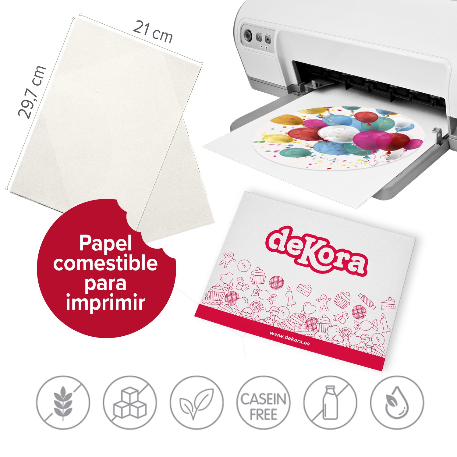 25 LAMINAS COMESTIBLES A4 SIN E171 ZERO