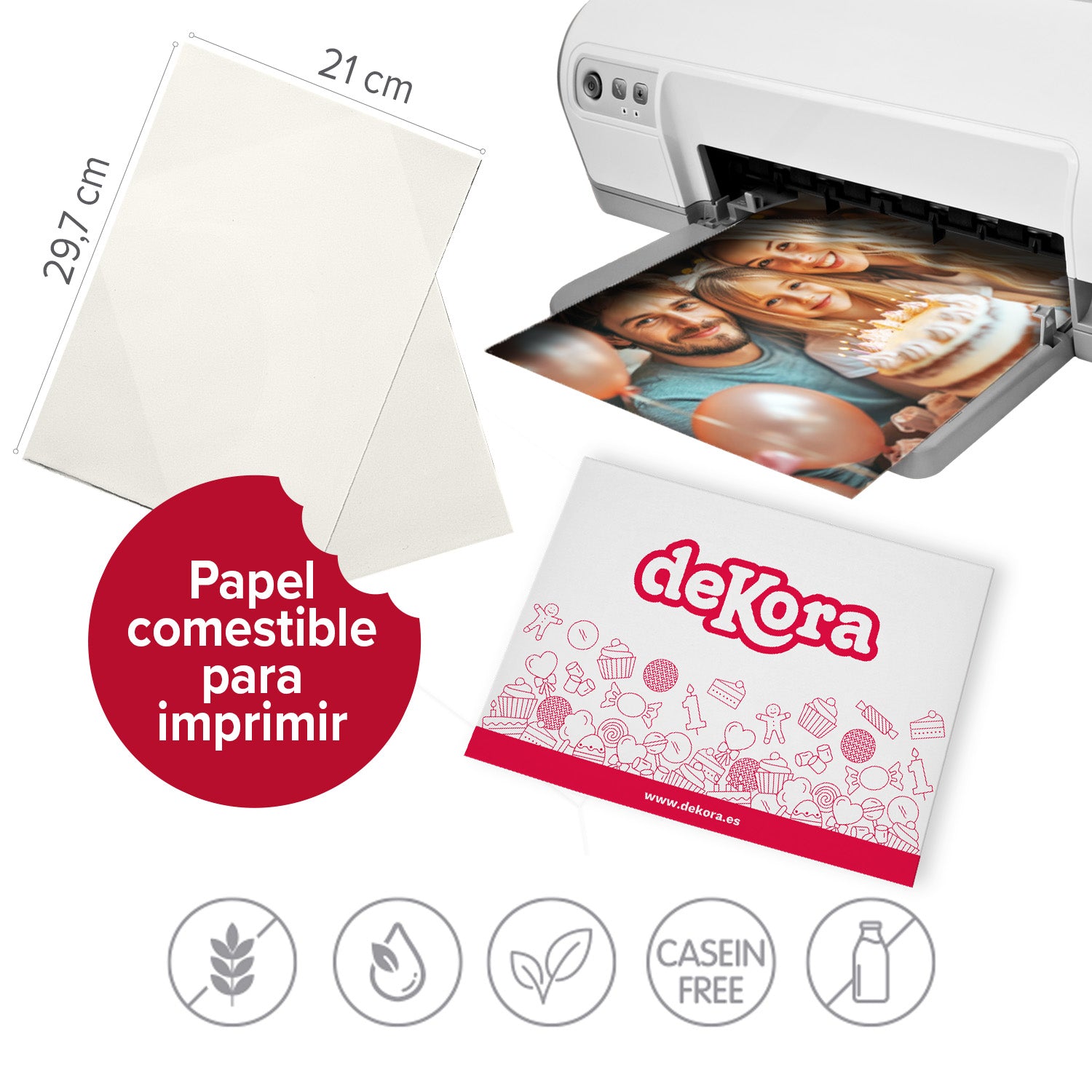 25 LAMINAS COMESTIBLES A4 SIN E171