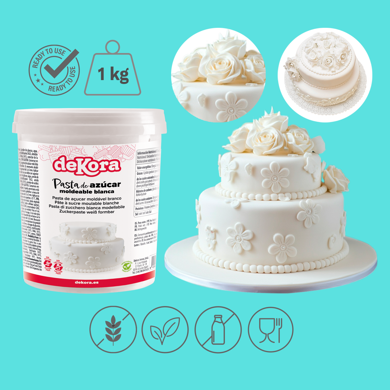 PASTA AZUCAR/FONDANT BLANCO 1KG