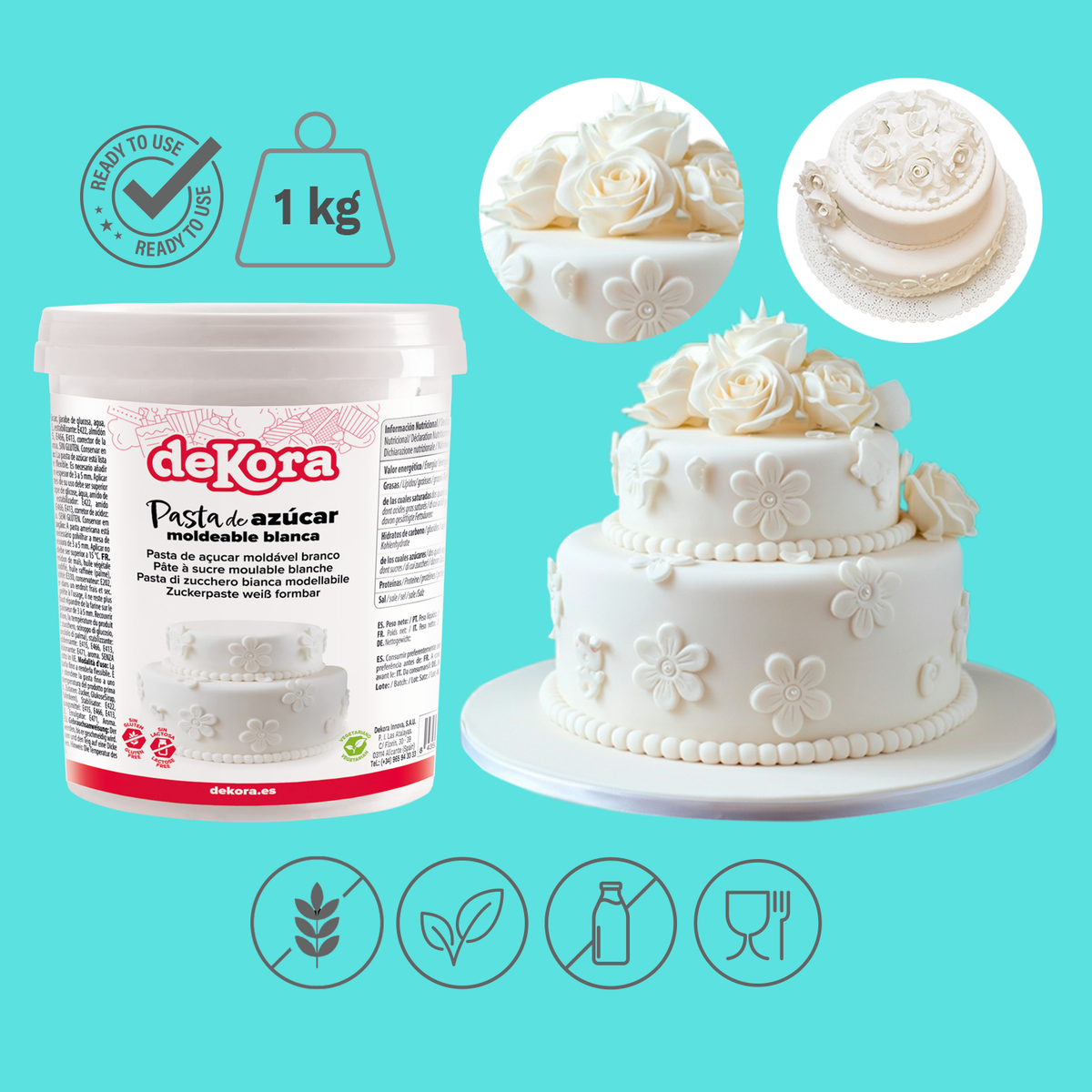 PASTA AZUCAR/FONDANT BLANCO 1KG