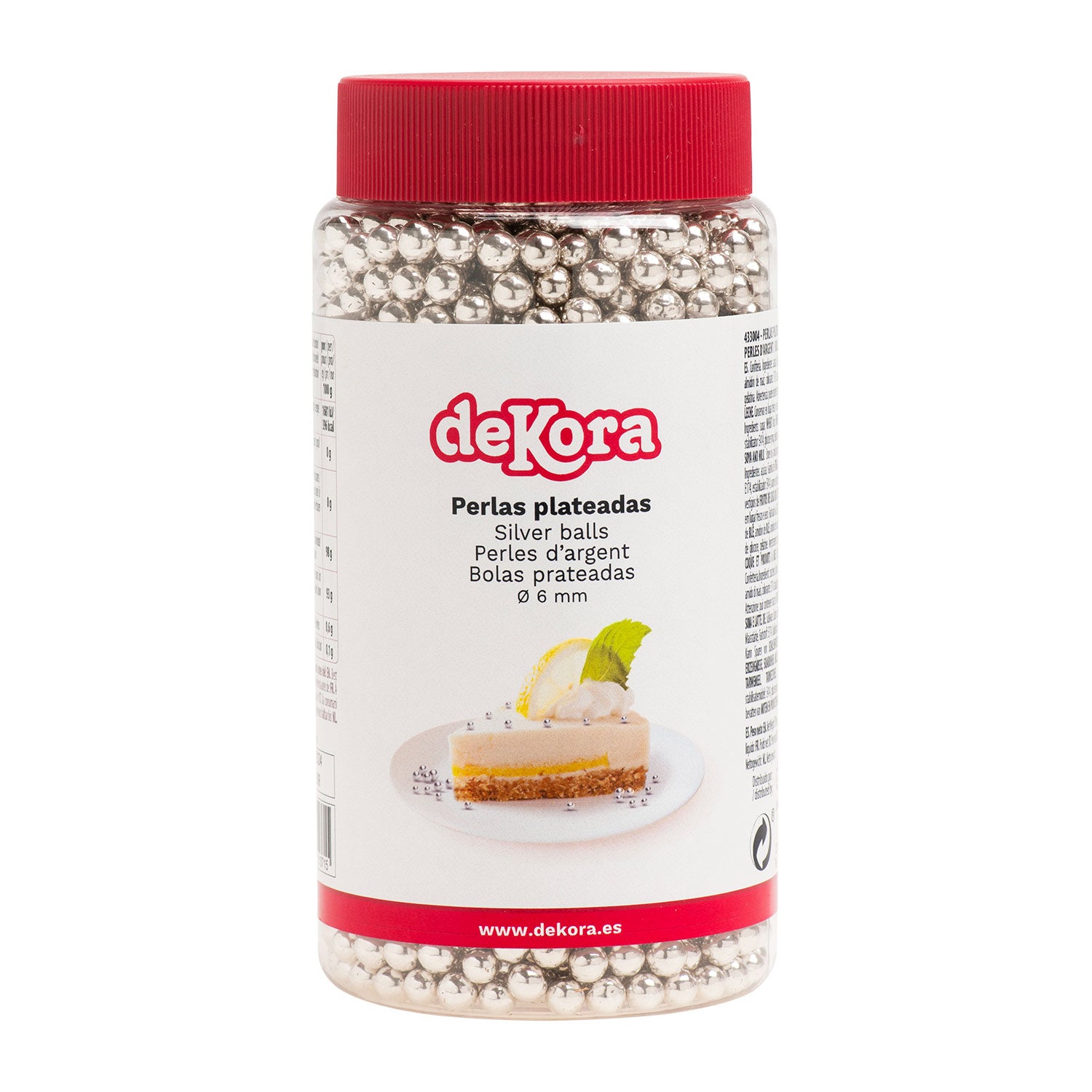 PERLAS AZUCAR PLATA Ø 0.6CM 500GR