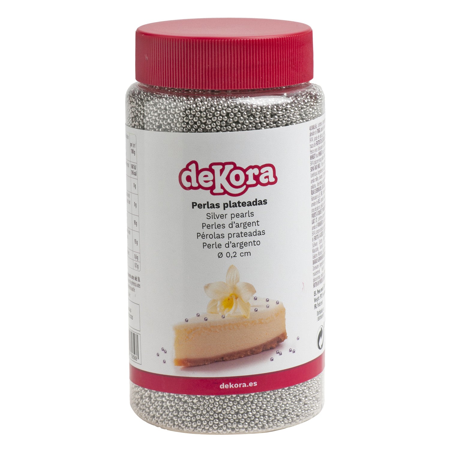 PERLAS AZUCAR PLATA Ø 0.2CM 500GR