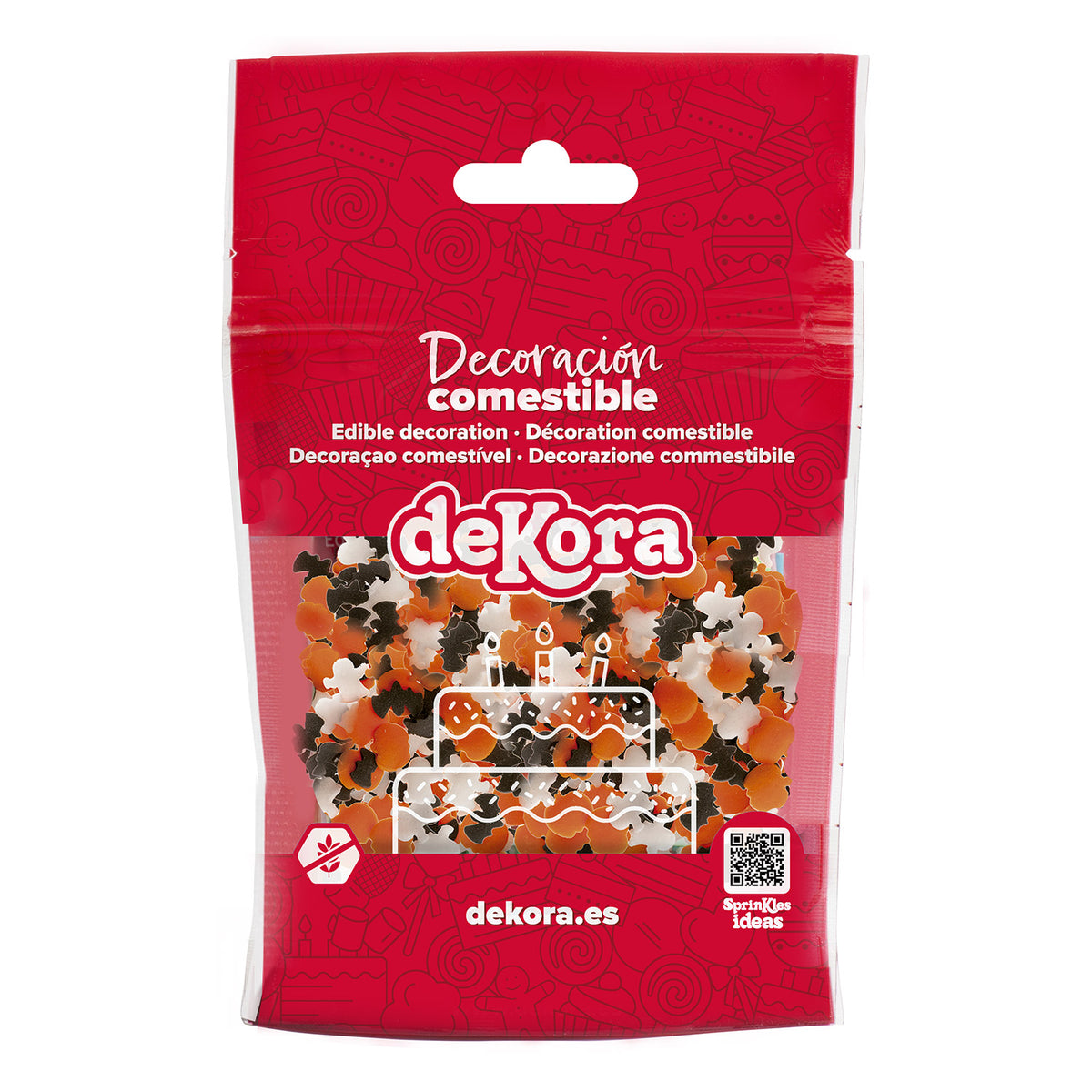 SPRINKLE MIX CALABAZA FANTASMA Y MURCIELAGO HALLOWEEN 100GR
