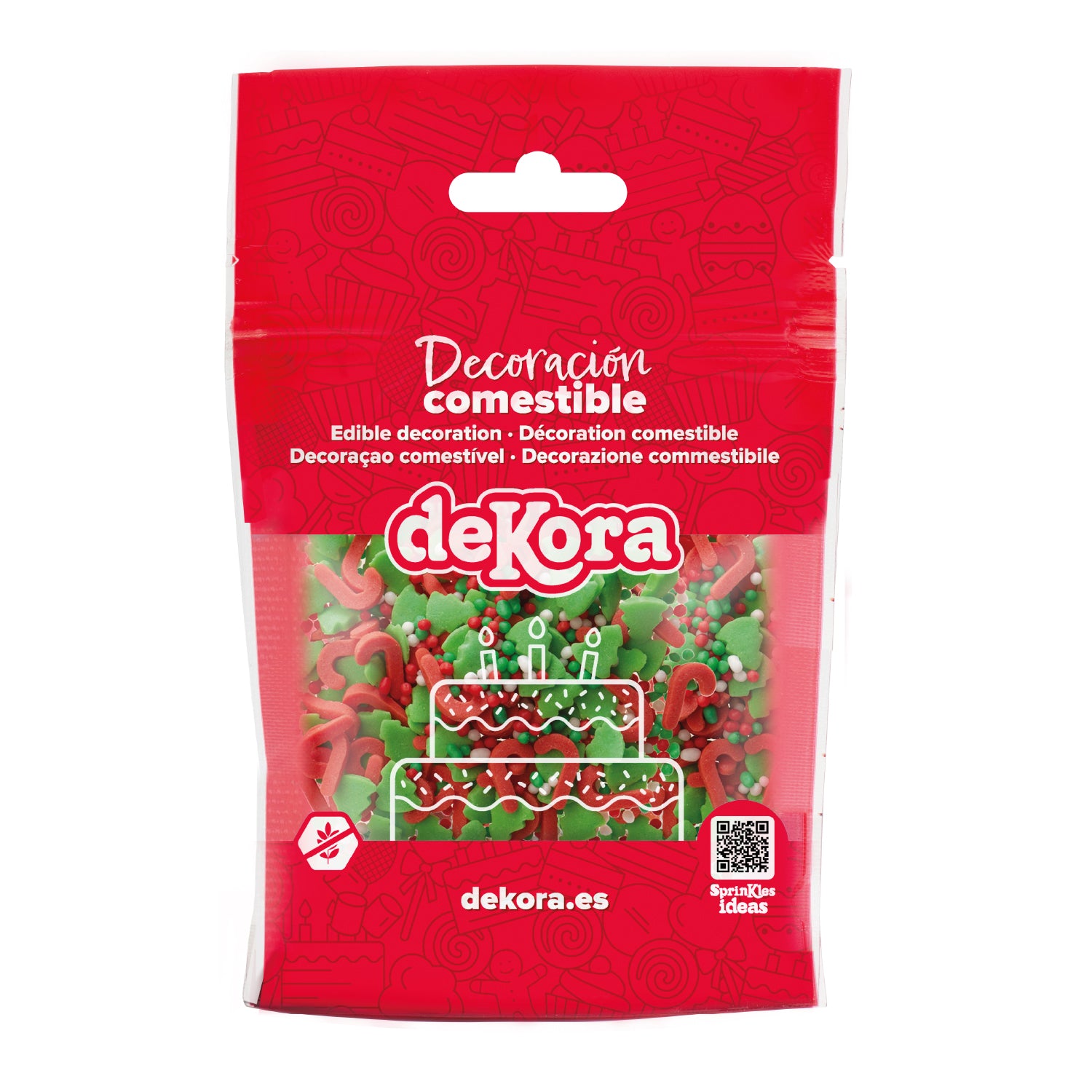 SPRINKLE MIX VERDE Y ROJO NAVIDAD 100GR