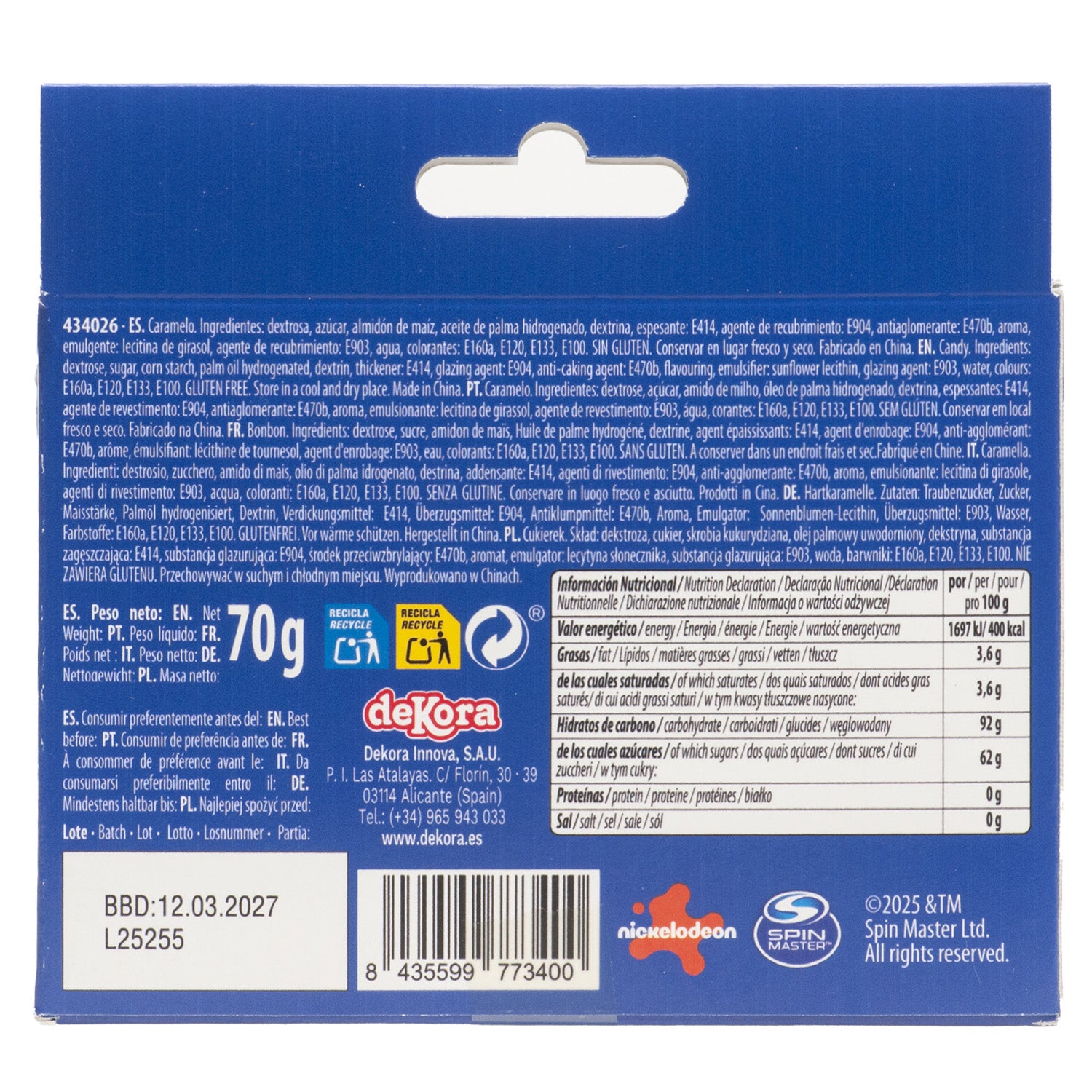 SPRINKLE MIX PAW PATROL 70G (3X23.3G)