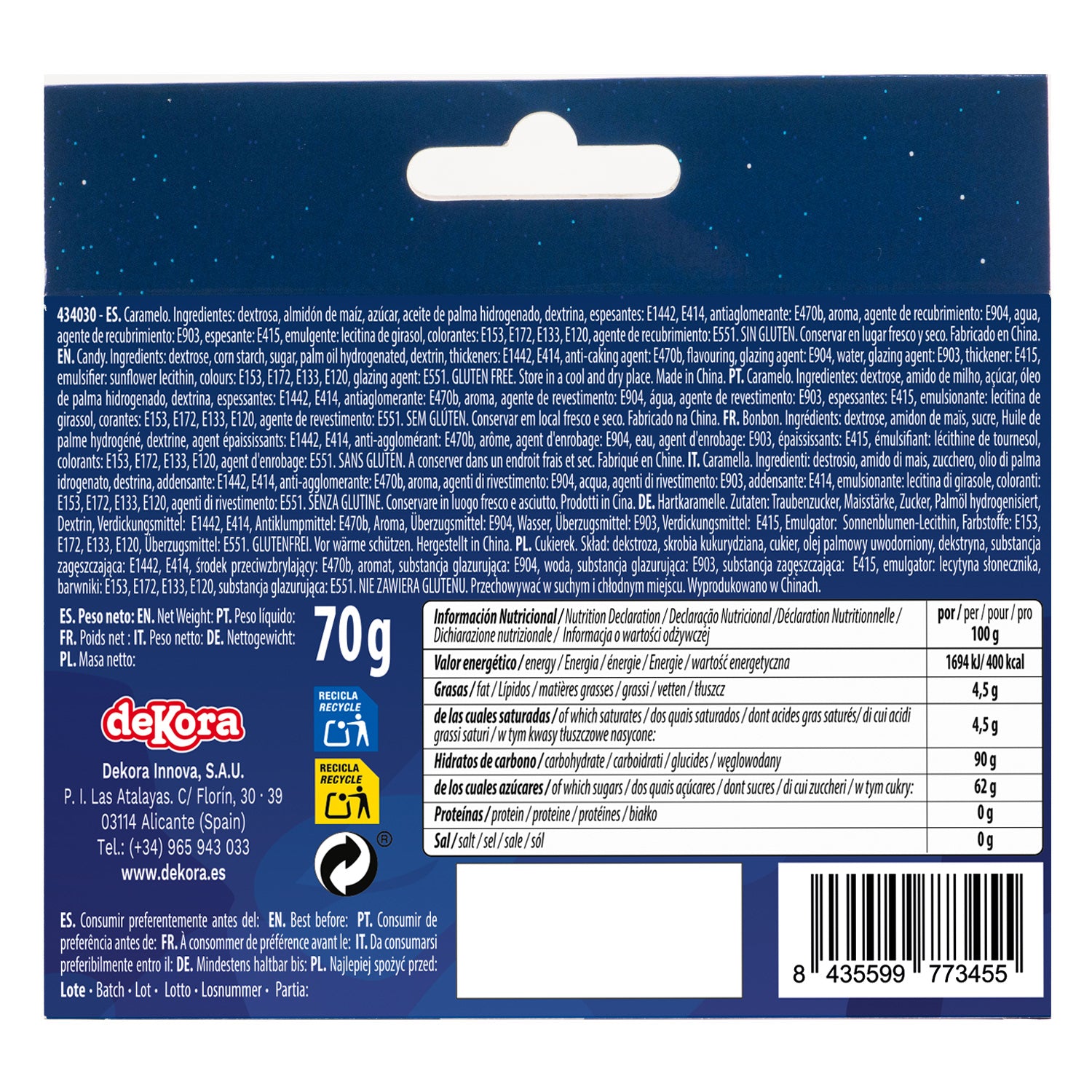 SPRINKLE MIX ASTRONAUTA 70G (3X23.3G)