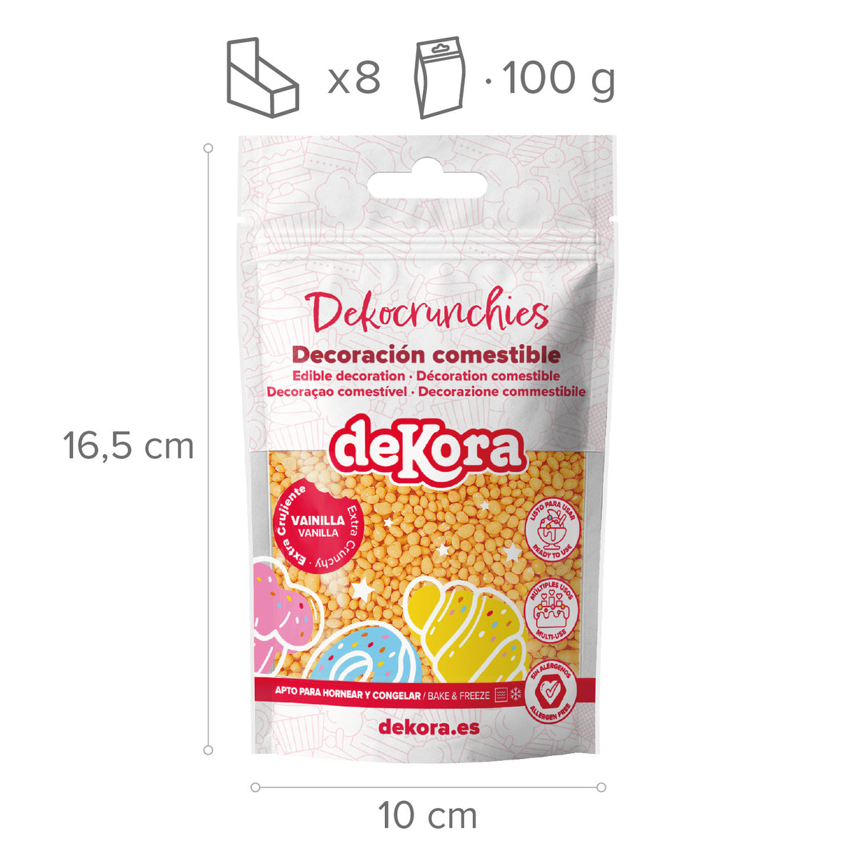 DEKOCRUNCHIES VANILLA FLAVOUR 100GR VANILLA-VIBES