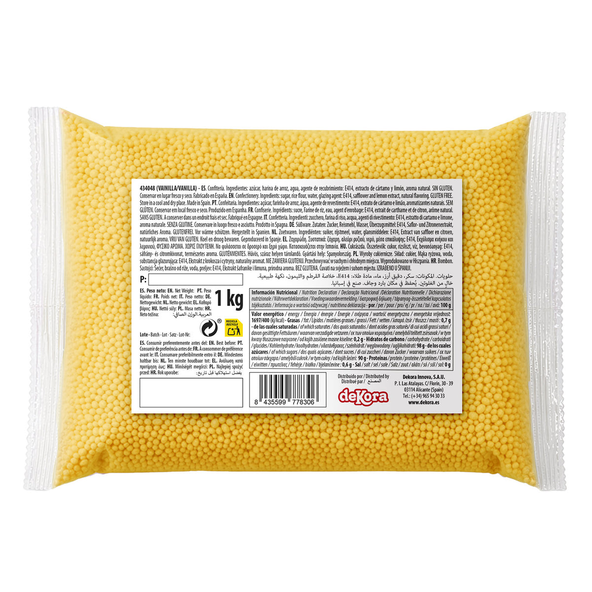 DEKOCRUNCHIES VANILLA FLAVOUR 1KG