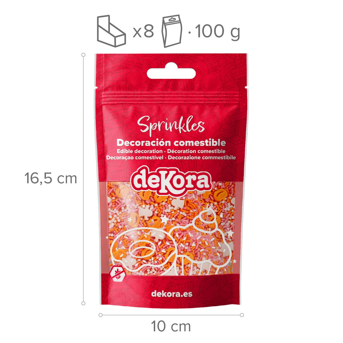SPRINKLE MIX CALABAZA Y FANTASMA BOO-TIFUL HALLOWEEN 100GR